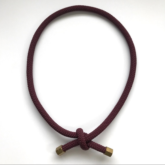 Burgundy long rope necklace multiple ways to wear - Picture 1 of 7